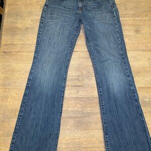 VTG Y2K Abercrombie Fitch Madison Jeans 6L Bootcut Flare Distressed Midrise